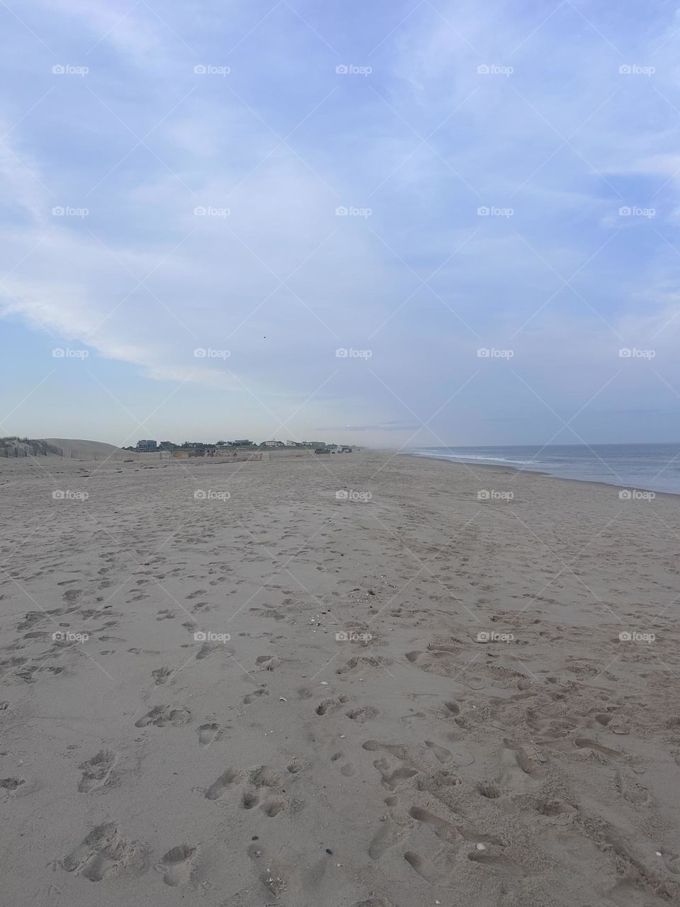 Hamptons beach at dusk 