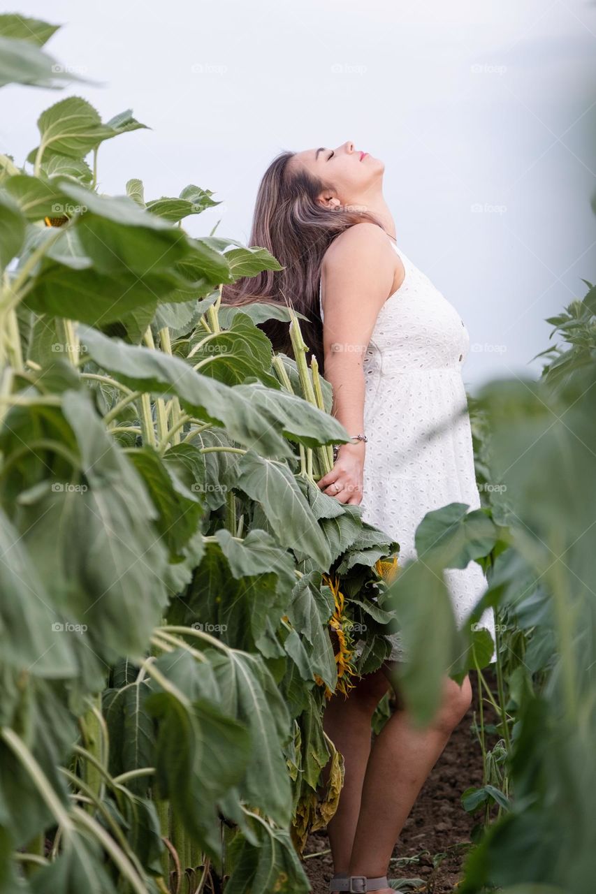 woman in field