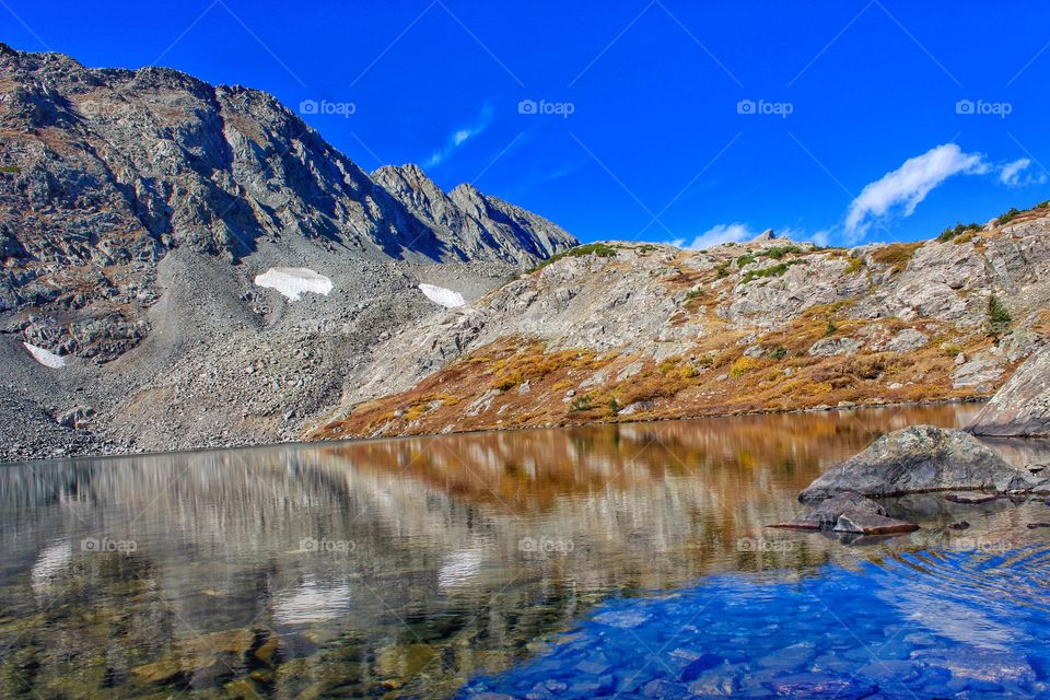 Scenic view of lake and mountain