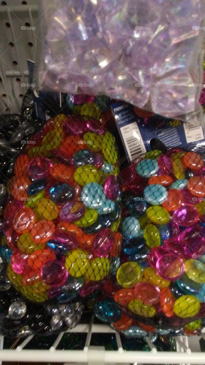 glass marbles in mesh bags