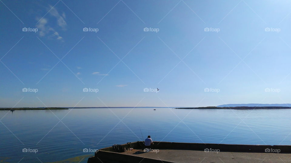 boundless water spaces of the Dnieper River in Ukraine