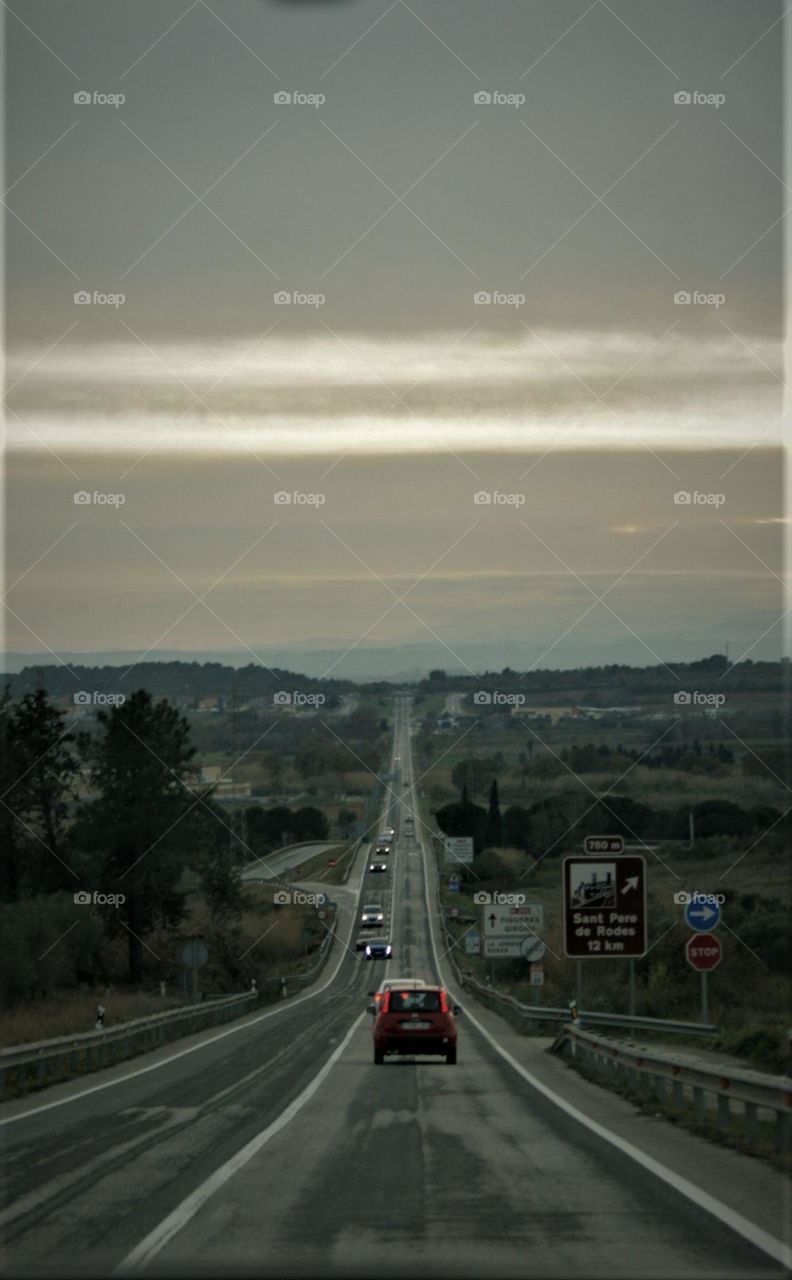Long, wide road