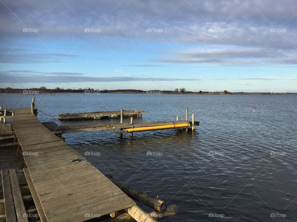 Empty pier over the sea