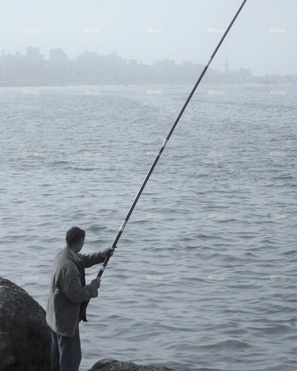 Man fishing in Egypt