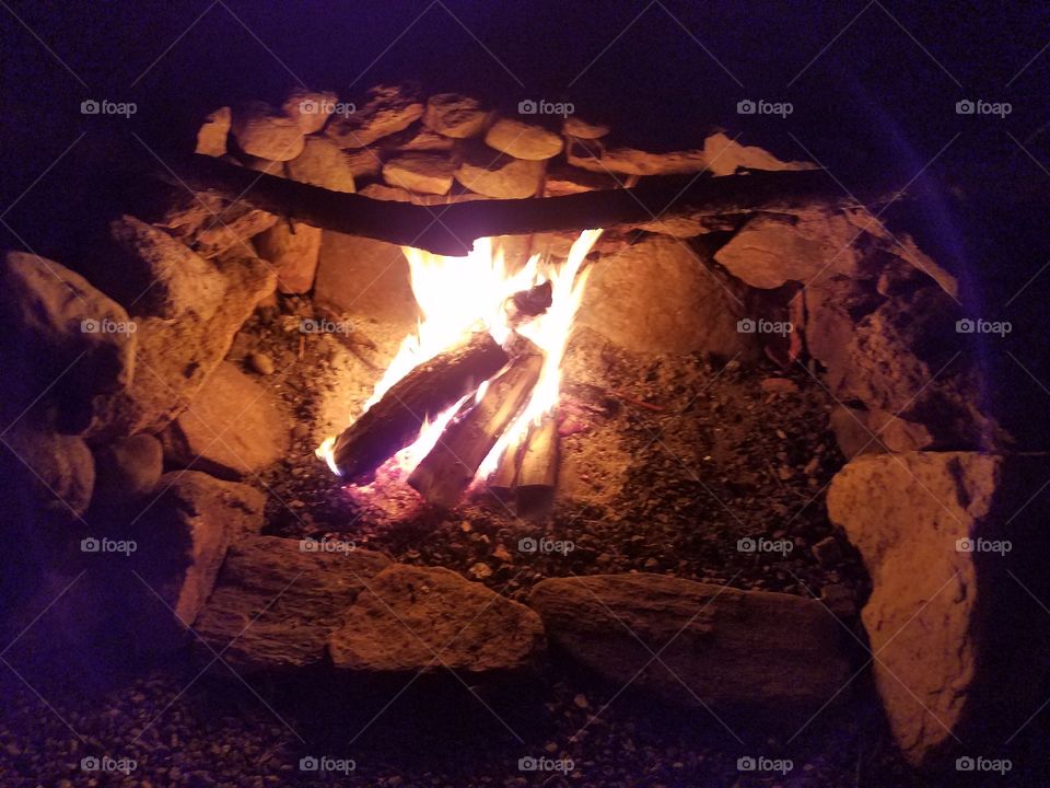 summer campfire