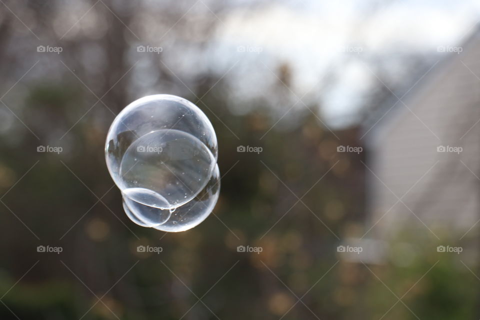 Close-up of bubbles in the air