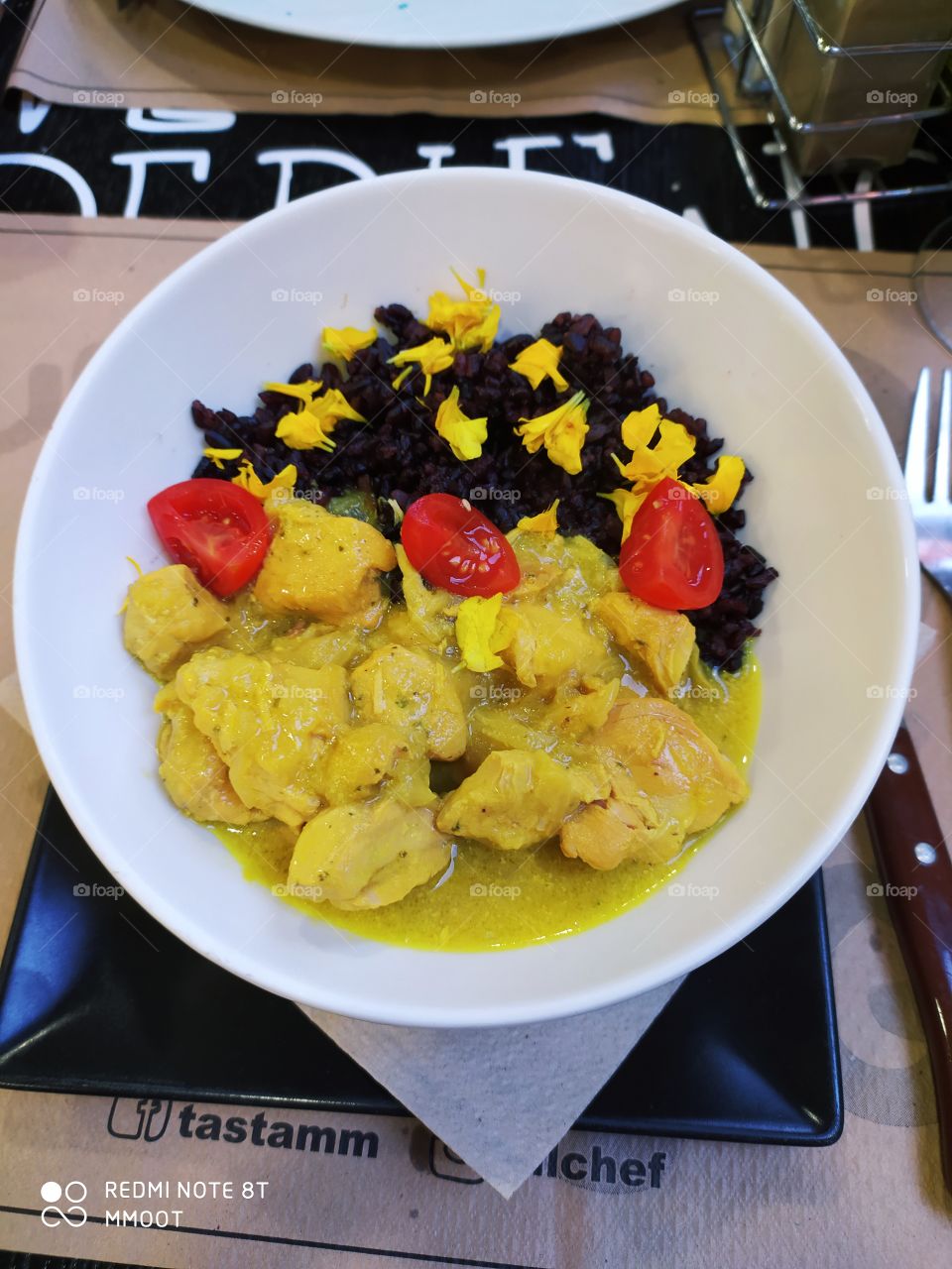 curry chiken bowl
