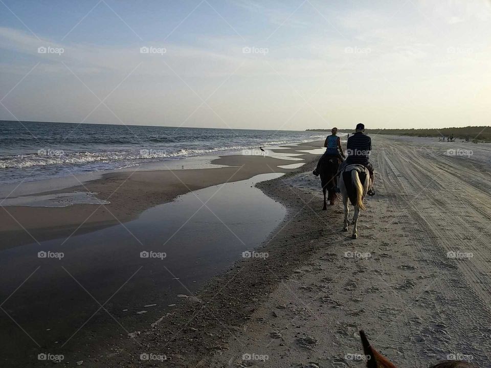 horseback riding on beach