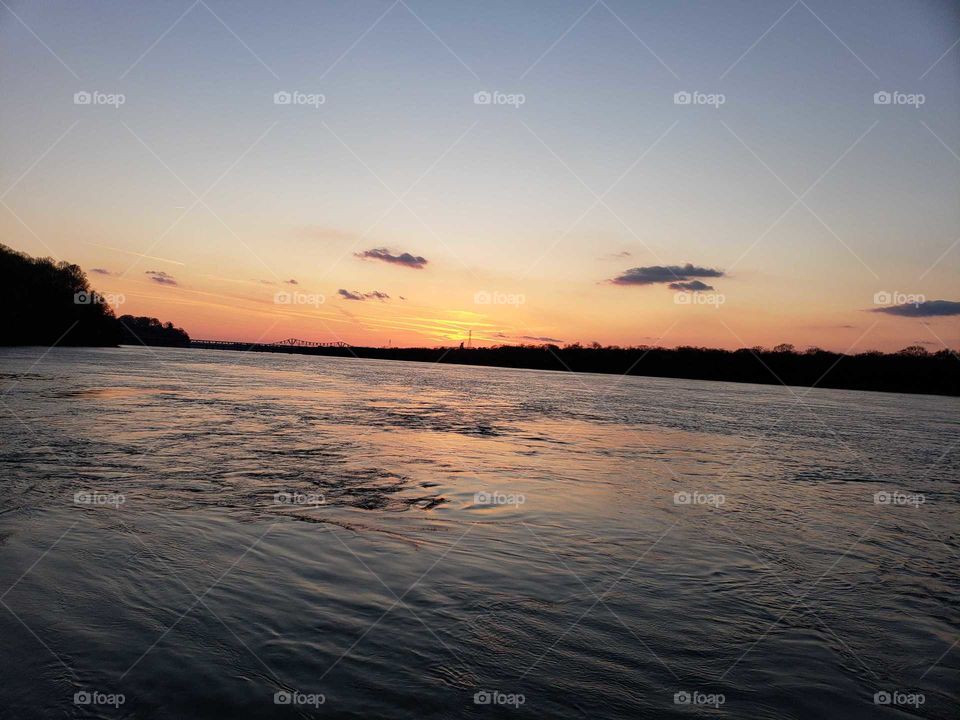 Tennessee river sunset