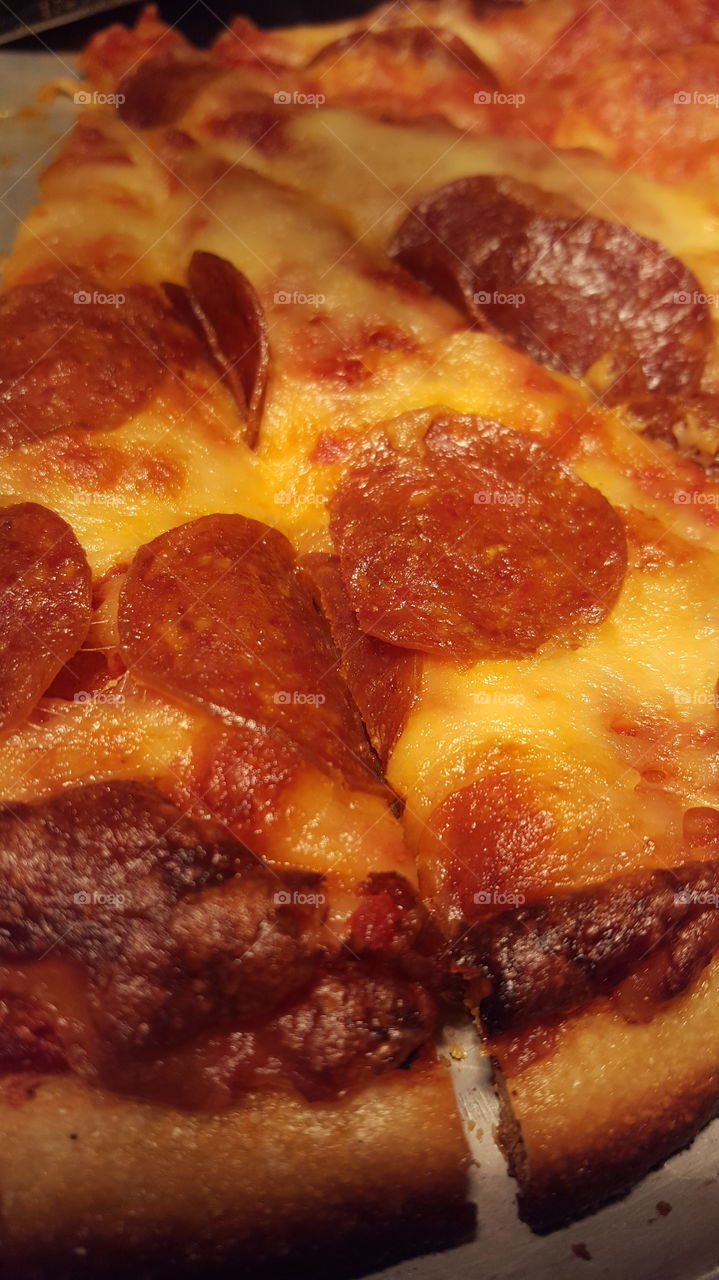 pizza with pepperoni