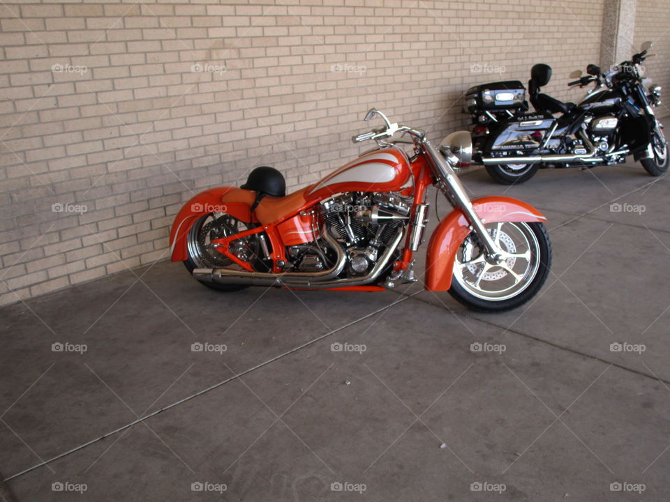 Motorcycle cop off duty 