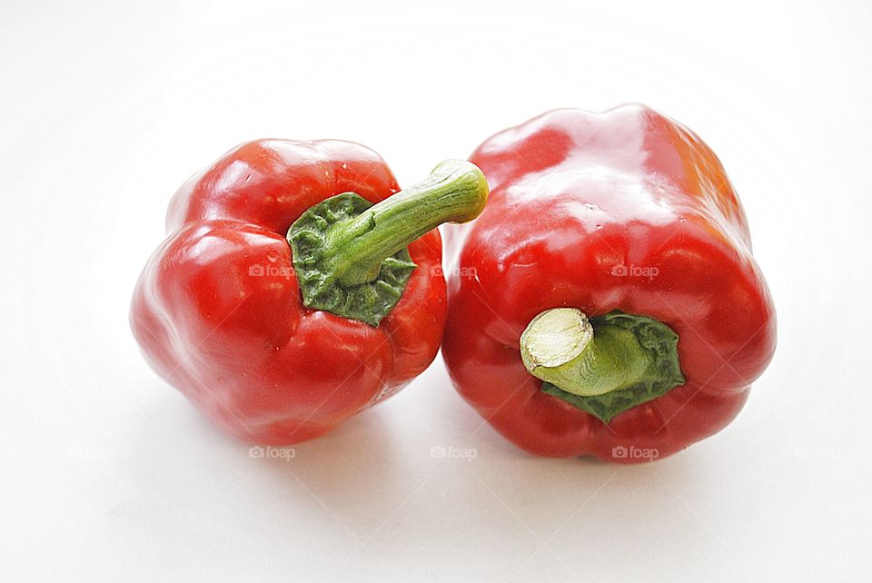 Sweet pepper on white background