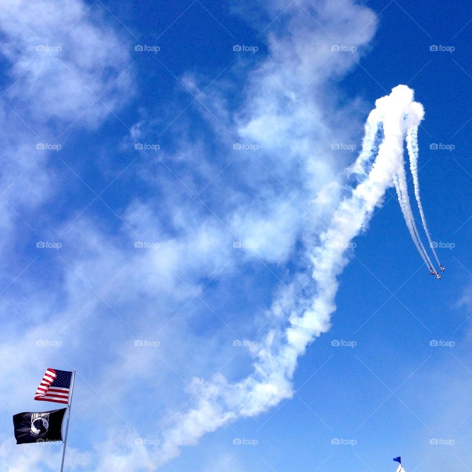 American pride. A beautiful day for an air show. 