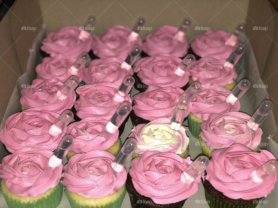 Patron Pink Rose Cupcakes