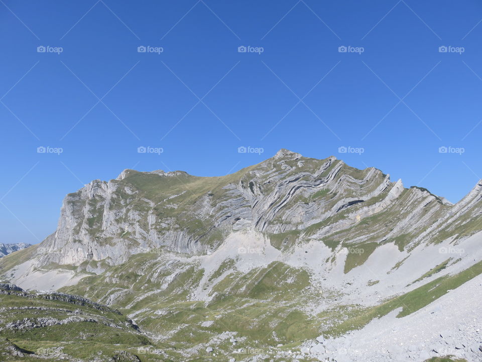 Mountain landscape seen from the valley
