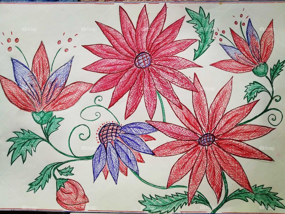 my art, flowers
