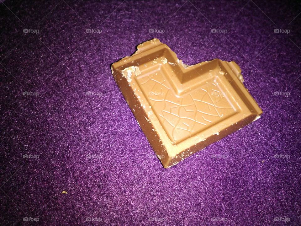 Heart made from chocolate