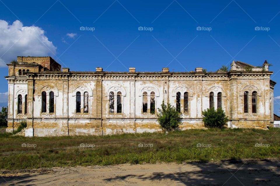 Ruins of the Catholic Cathedral of the Holy Trinity. Odessa region, Ukraine.