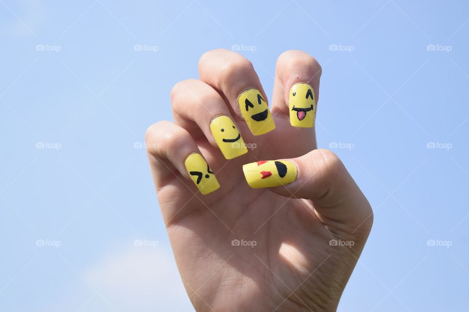 Nail Polish Fun With Smiley Faces