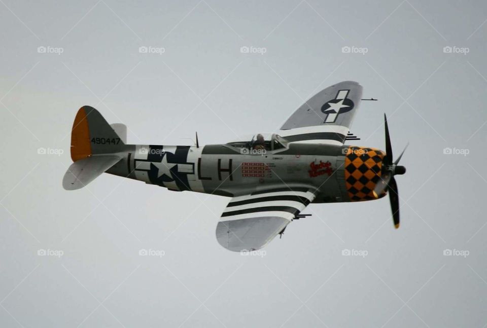 WWII War plane in flight