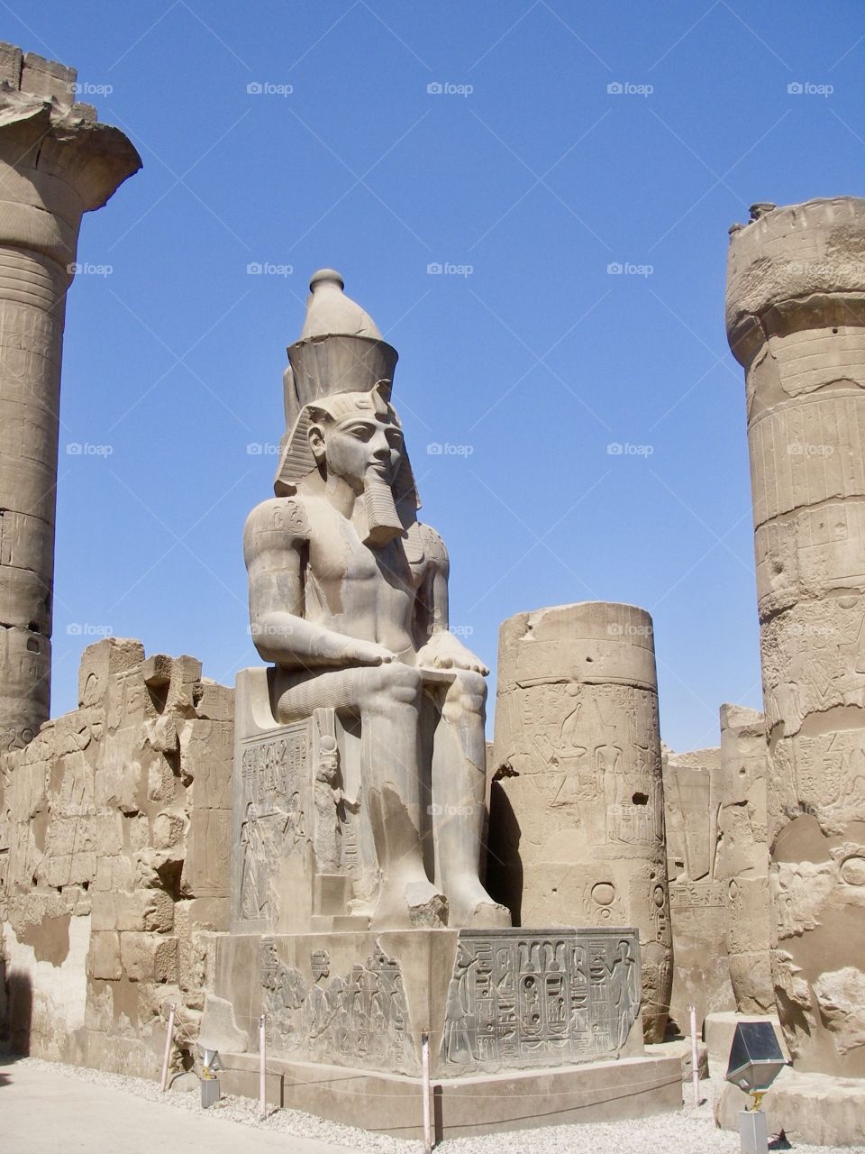 Pharaoh and columns, Egypt 