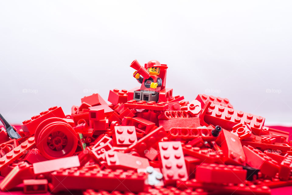 Red Lego mountain