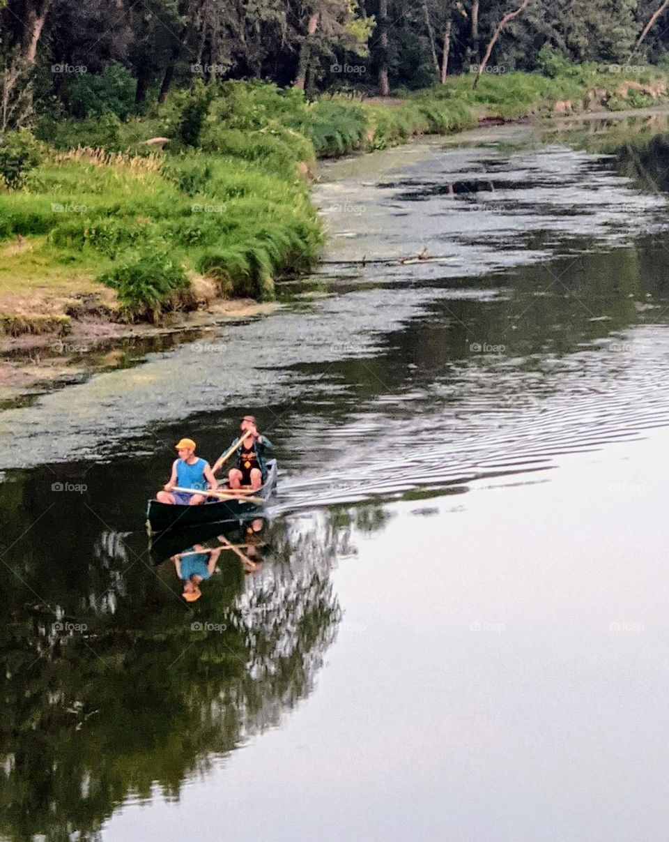 Canoeing in the summer