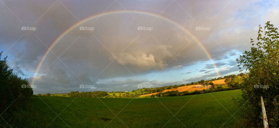 summer clouds trees rainbow by chris7ben