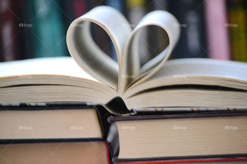 Heart shape made from page