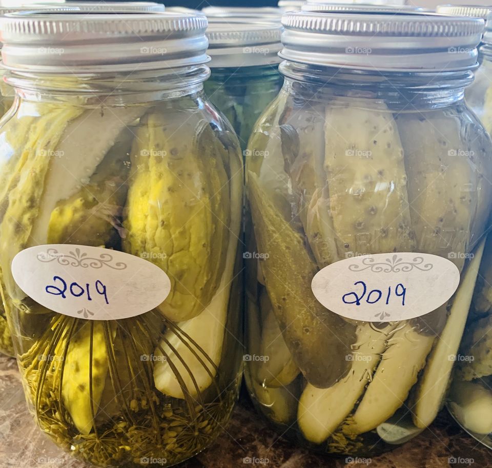 Homemade dill pickles 