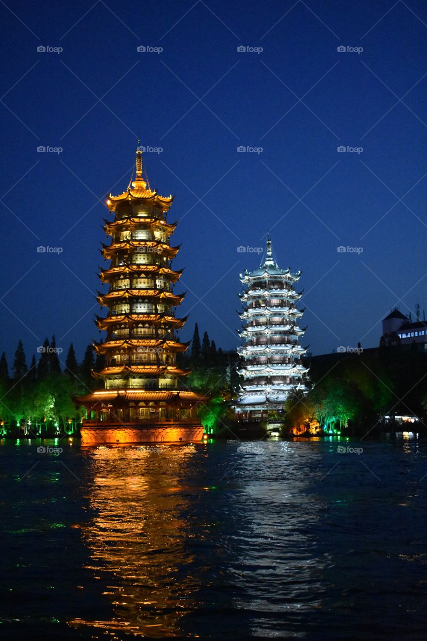 Sun and moon pagoda 