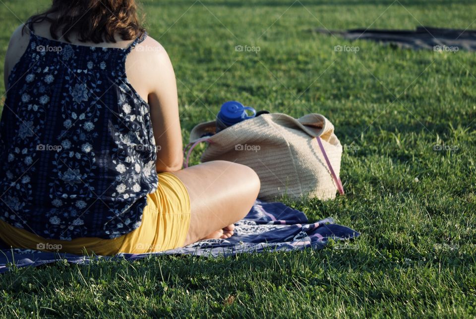 Having a picnic 