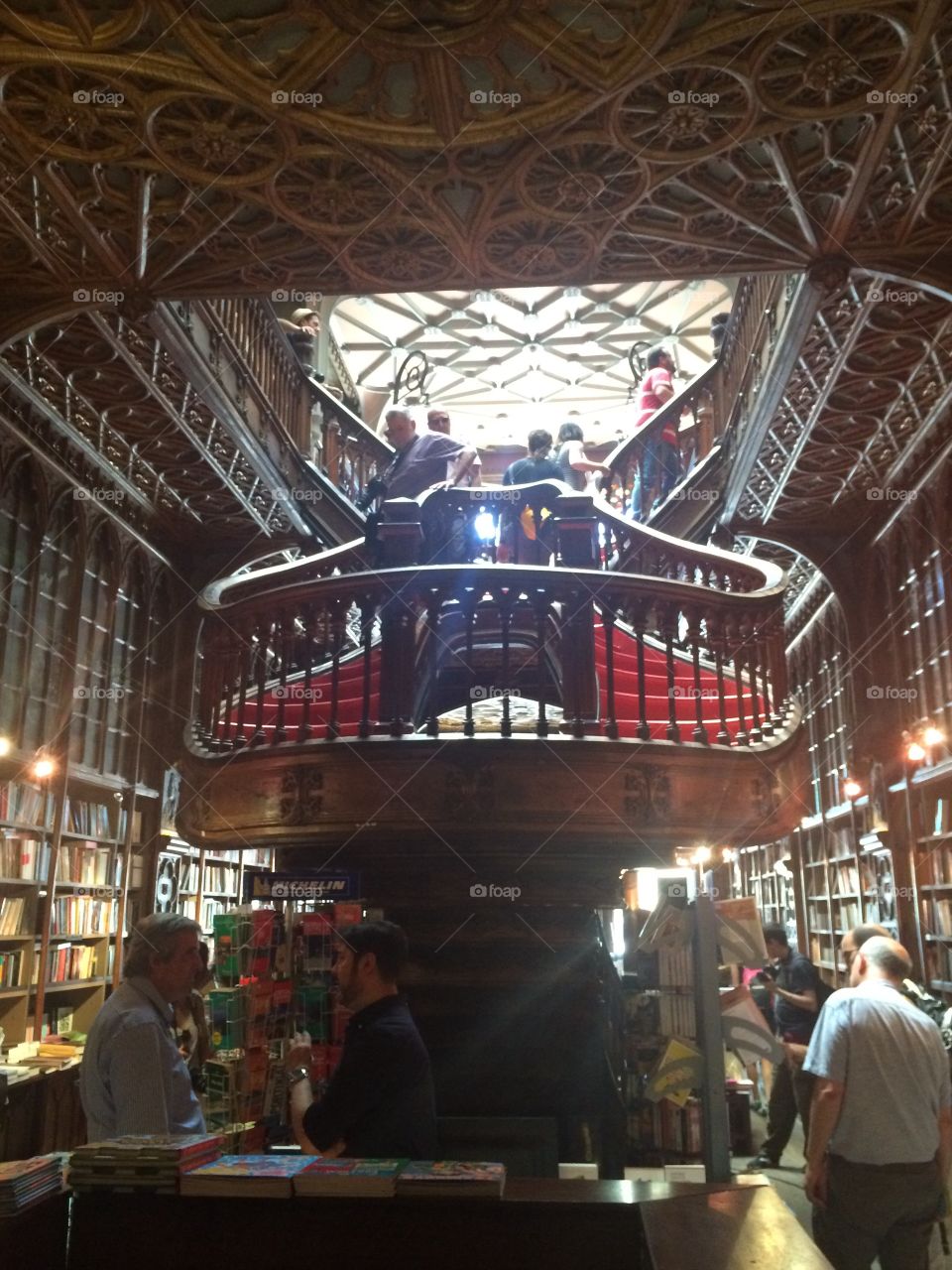 Livararia Lello. This is bookstore in Porto, Portugal that was inspiration for the library in a hit novel series. 
