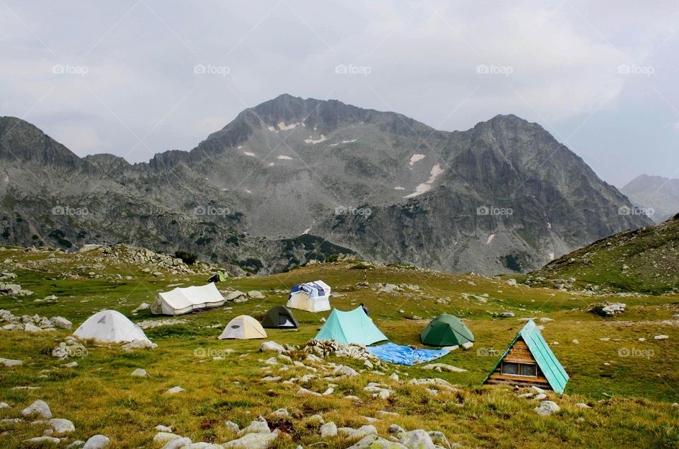 Camp in the mountain