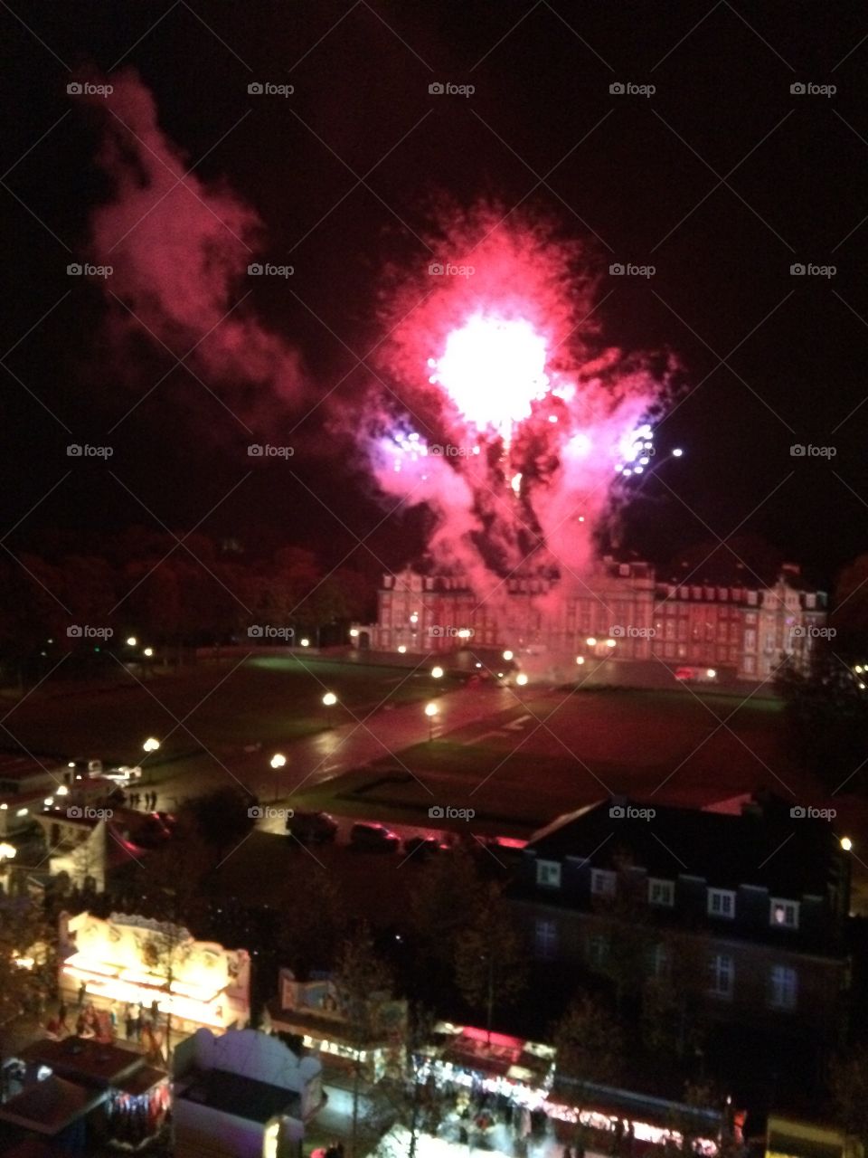 Fireworks in Münster, Germany.