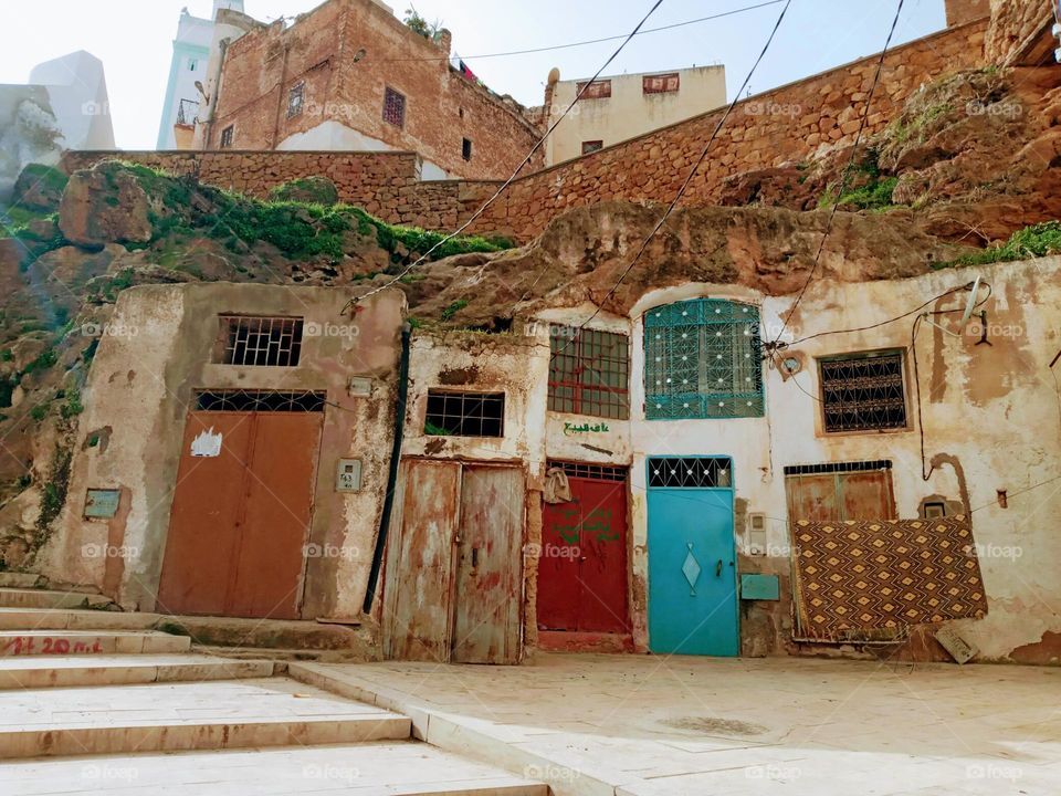 Old caves in Bhalil village of morocco