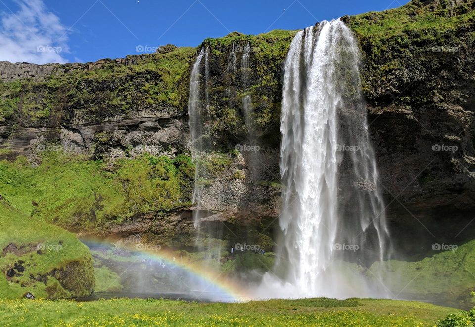 rainbow in the waterfall