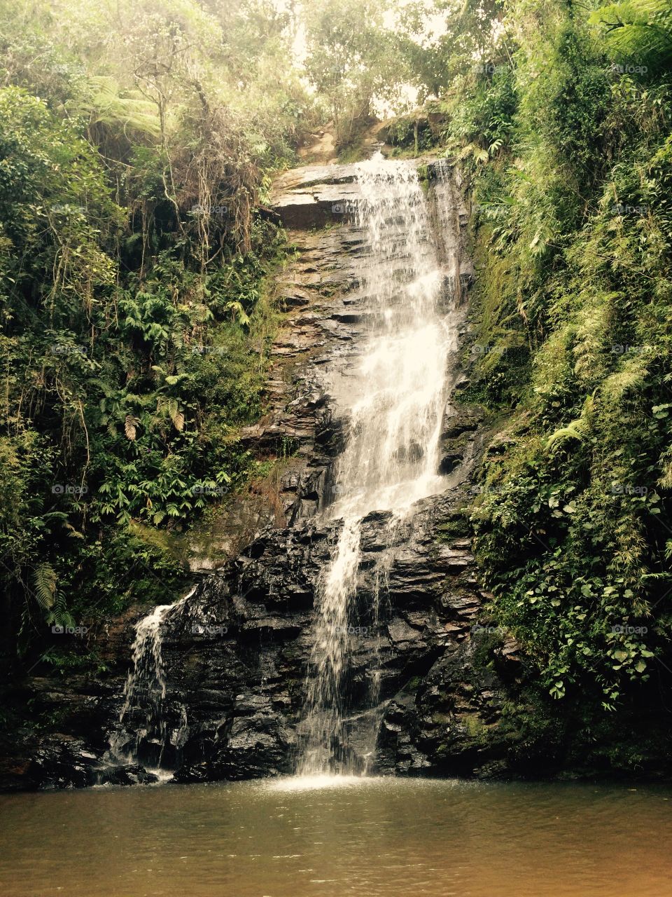Waterfall water in motion