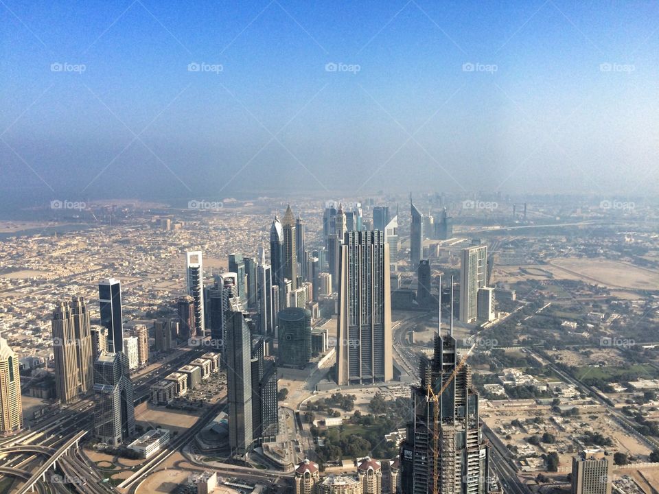 View of city from burj khalifa