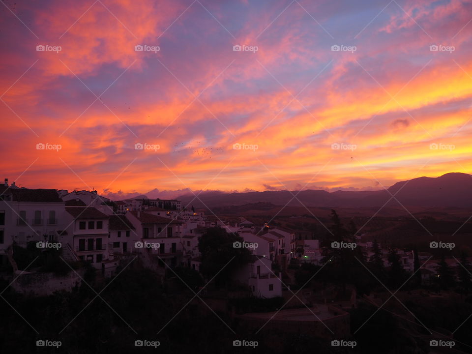 Sunrise in Ronda Spain. No filters needed.