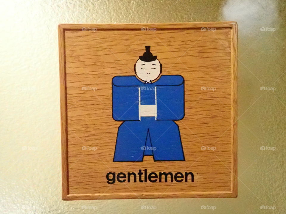 Men's bathroom sign