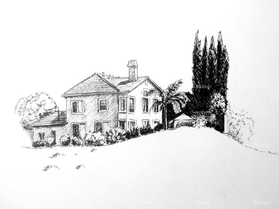 Drawing. House