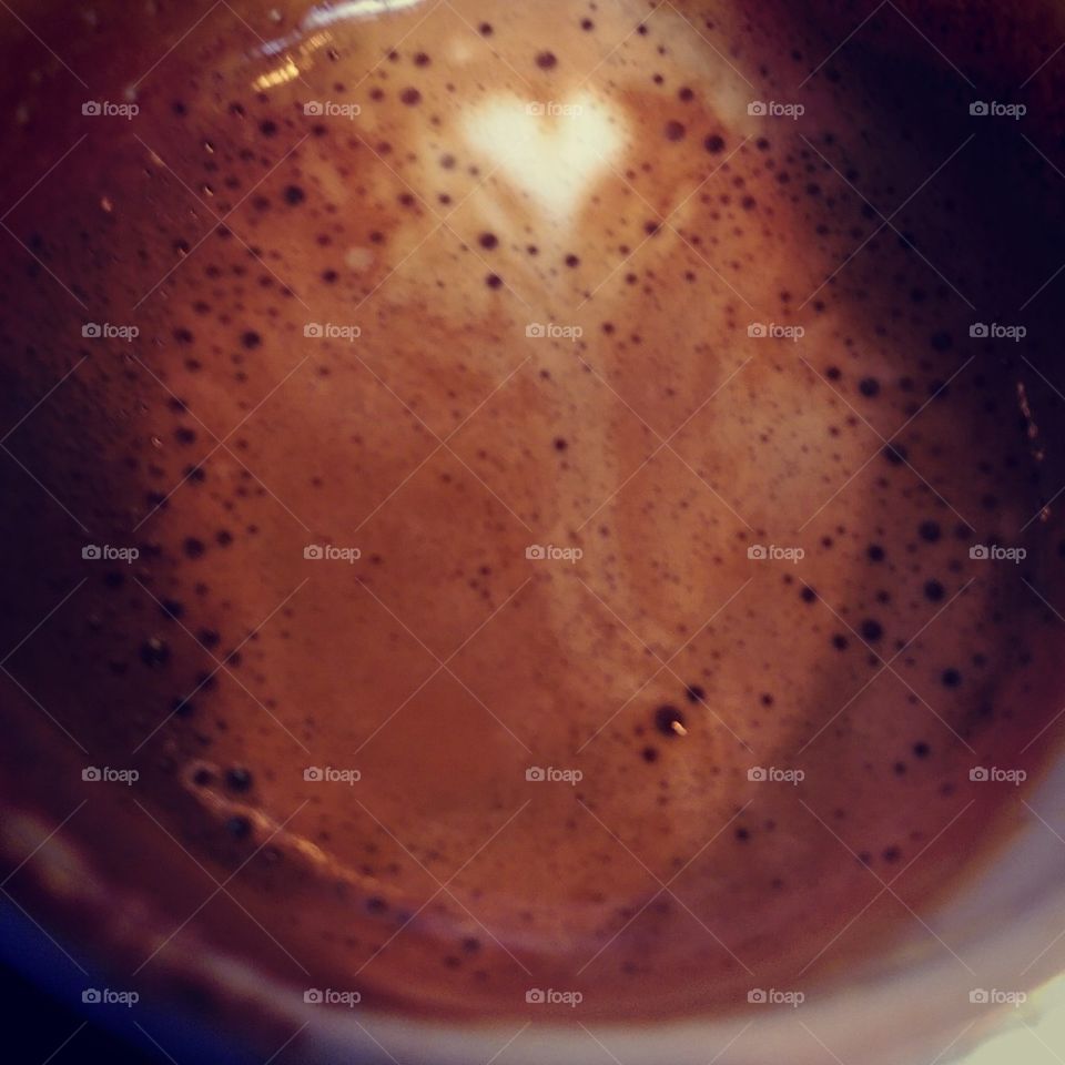 Heart in coffee