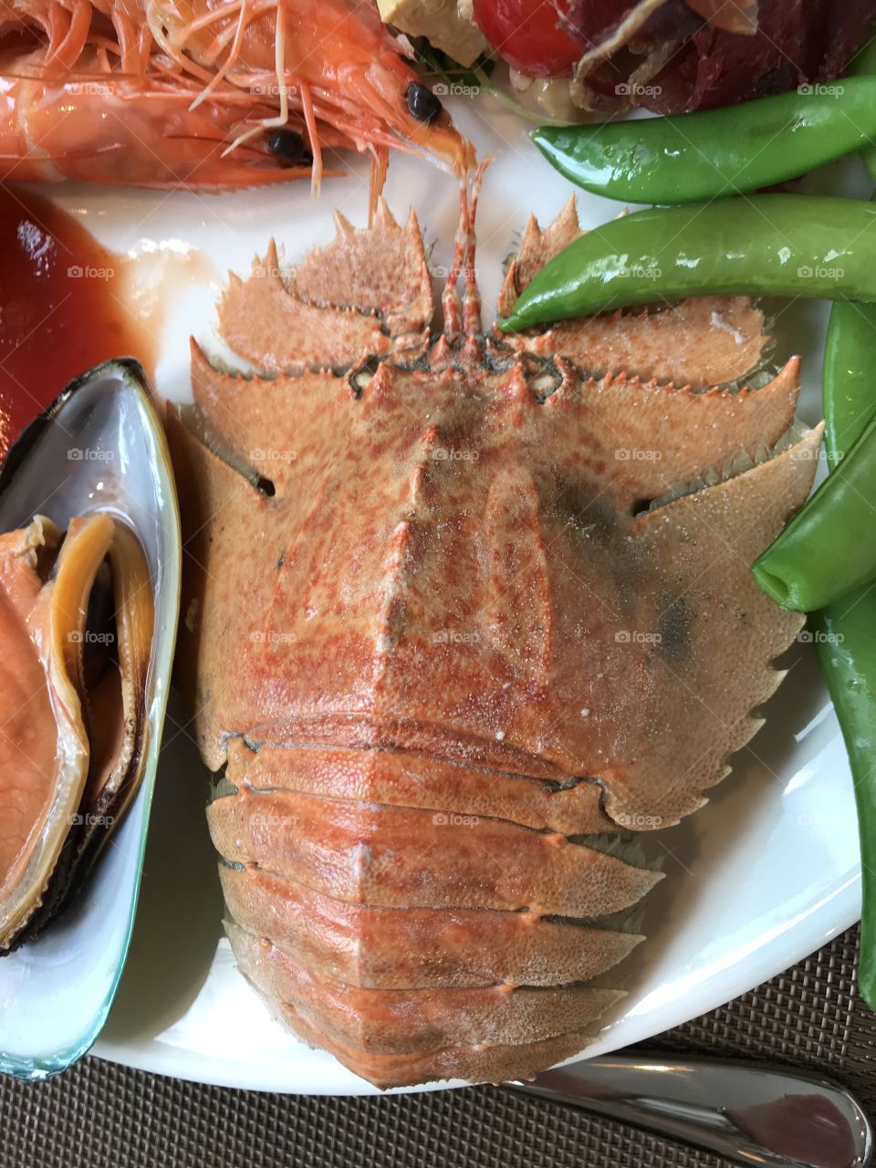 Mystery lunch seafood - the brunch options in the Shangri-La hotel offered exotic creatures 