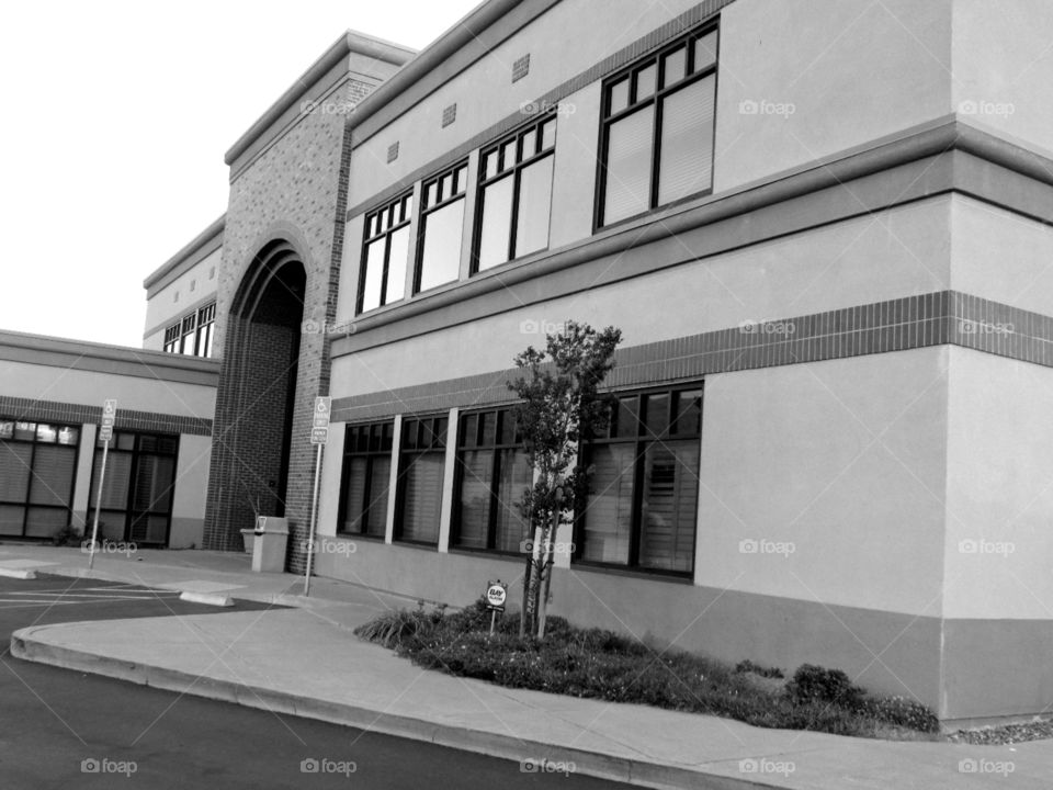 black and white architecture. on my way to work taking pictures