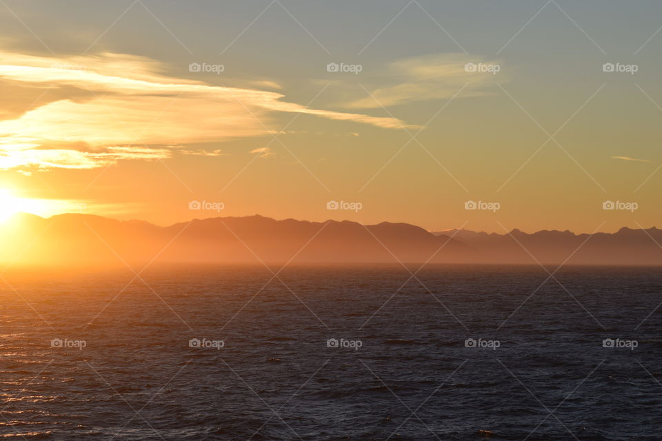 Scenic view of sea during sunsrise