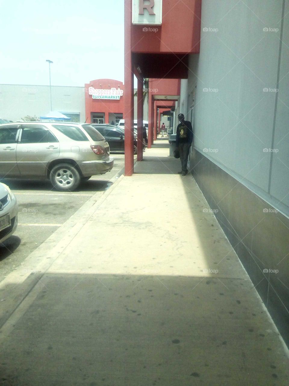 this picture was taken when I went shopping in the town of  the day was very hot and the sun was shining.