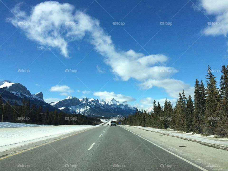 Road to Banff Alberta 
