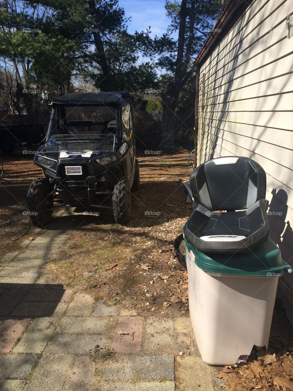 Letting the seat dry out in the warm NJ sunshine. Gotta enjoy that when you can. 