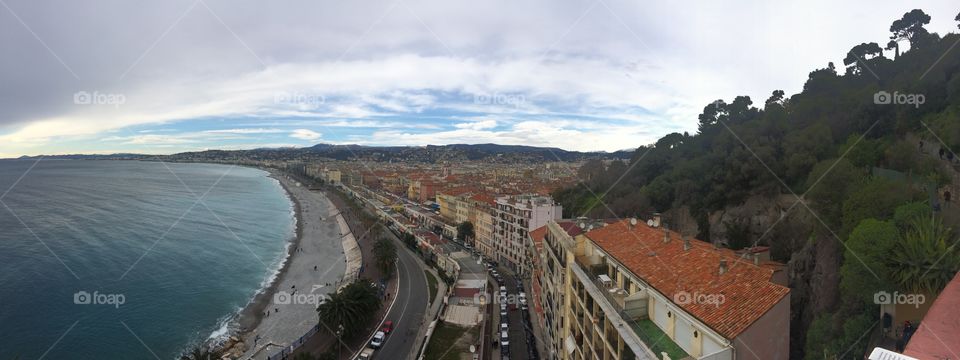 Nice, France beach view
